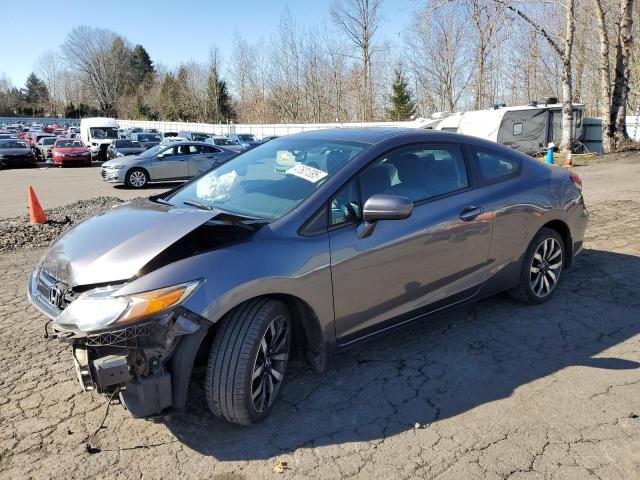 2HGFG3B09FH530574 - 2015 HONDA CIVIC EXL GRAY photo 1