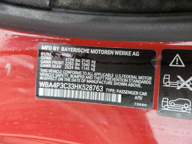WBA4P3C33HK528763 - 2017 BMW 440XI RED photo 12