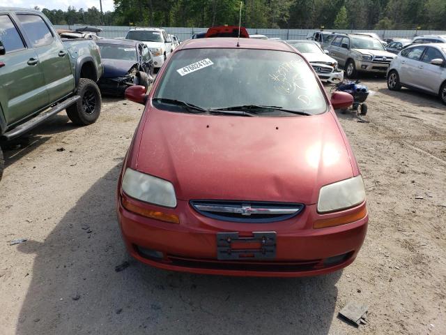 KL1TD66666B670088 - 2006 CHEVROLET AVEO BASE RED photo 5