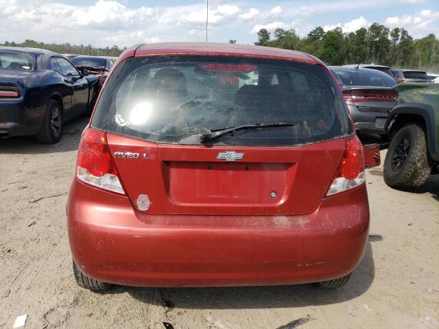 KL1TD66666B670088 - 2006 CHEVROLET AVEO BASE RED photo 6