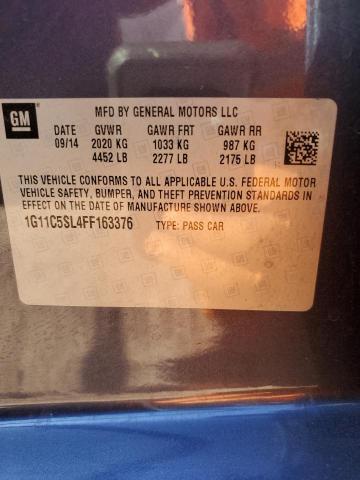 1G11C5SL4FF163376 - 2015 CHEVROLET MALIBU 1LT BLUE photo 12