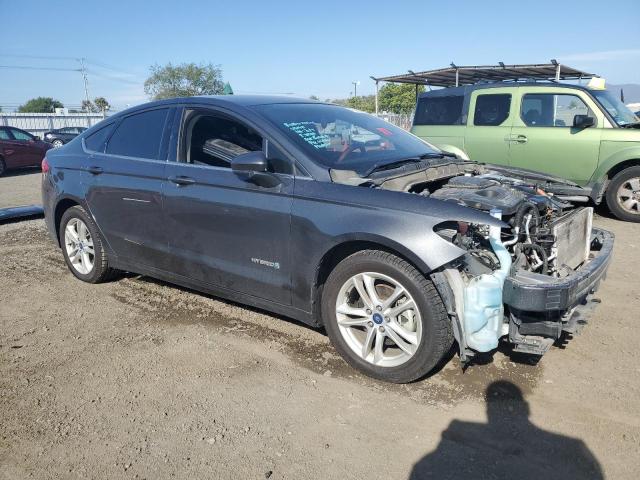 3FA6P0LU8JR281377 - 2018 FORD FUSION SE HYBRID CHARCOAL photo 4