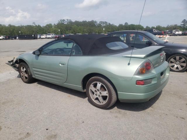 4A3AE45G13E072400 - 2003 MITSUBISHI ECLIPSE SPYDER GS GREEN photo 2