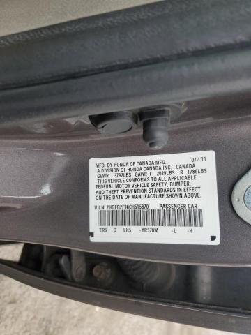 2HGFB2F98CH515870 - 2012 HONDA CIVIC EXL BROWN photo 13