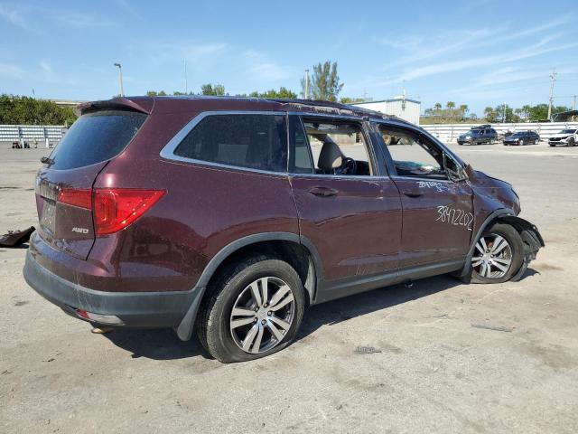 5FNYF6H57HB070564 - 2017 HONDA PILOT EXL BURGUNDY photo 3