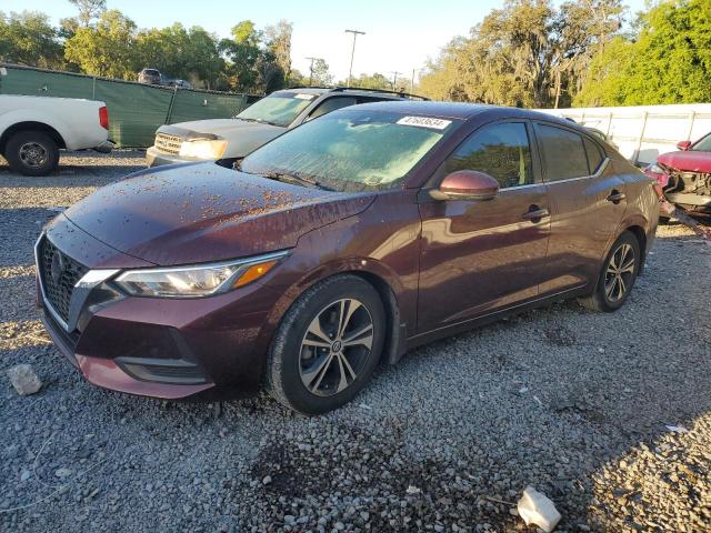 3N1AB8CV1LY265866 - 2020 NISSAN SENTRA SV BURGUNDY photo 1