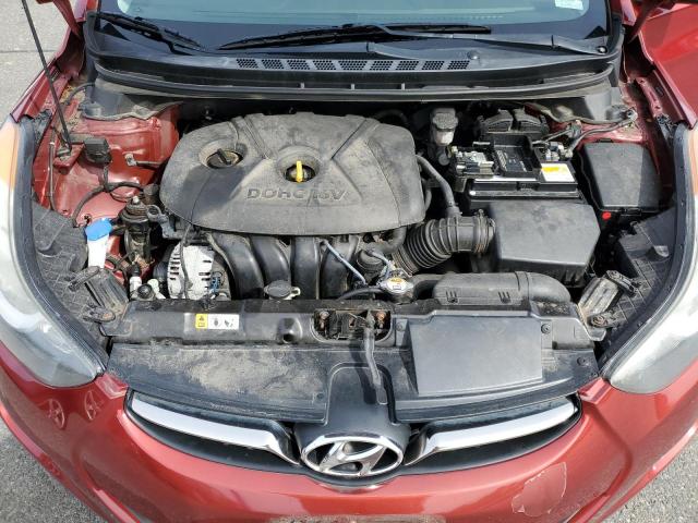 5NPDH4AE9DH388219 - 2013 HYUNDAI ELANTRA GLS RED photo 11