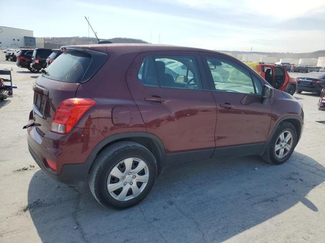 3GNCJKSB6HL189196 - 2017 CHEVROLET TRAX LS MAROON photo 3