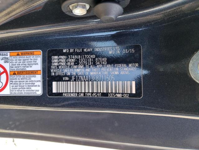 JF1ZNAA13F8711505 - 2015 TOYOTA SCION FR-S 黑色 照片 12