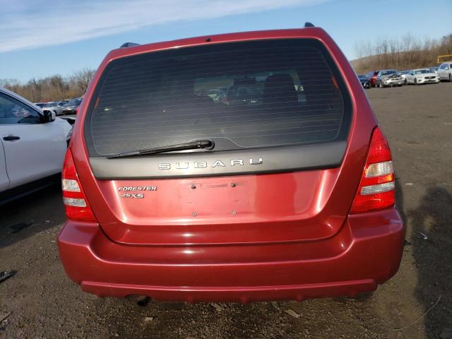 JF1SG65685H737207 - 2005 SUBARU FORESTER 2.5XS RED photo 6