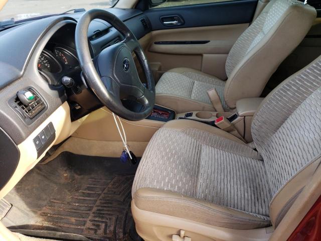 JF1SG65685H737207 - 2005 SUBARU FORESTER 2.5XS წითელი ფოტო 7