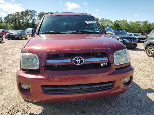 5TDZT38AX7S287254 - 2007 TOYOTA SEQUOIA LIMITED MAROON photo 5