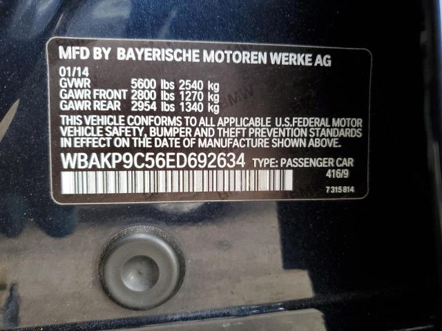 WBAKP9C56ED692634 - 2014 BMW 550 XI BLACK photo 12