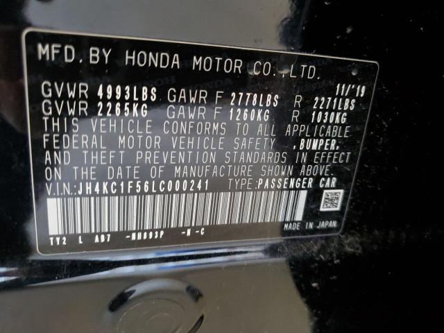 JH4KC1F56LC000241 - 2020 ACURA RLX TECHNOLOGY BLACK photo 13