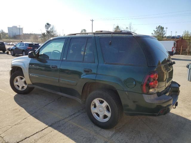 1GNDS13S222248411 - 2002 CHEVROLET TRAILBLAZE GREEN photo 2