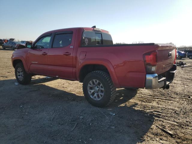 3TMAZ5CN6JM064010 - 2018 TOYOTA TACOMA DOUBLE CAB RED photo 2