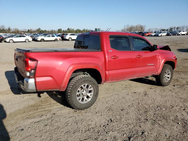 3TMAZ5CN6JM064010 - 2018 TOYOTA TACOMA DOUBLE CAB RED photo 3