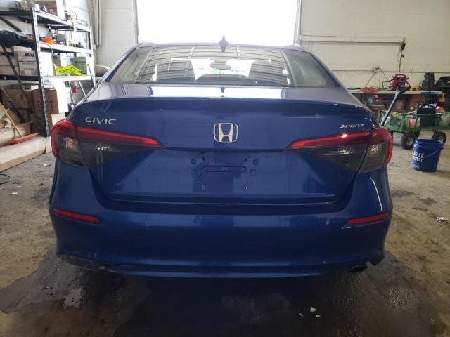 2HGFE2F53NH598390 - 2022 HONDA CIVIC SPORT BLUE photo 6