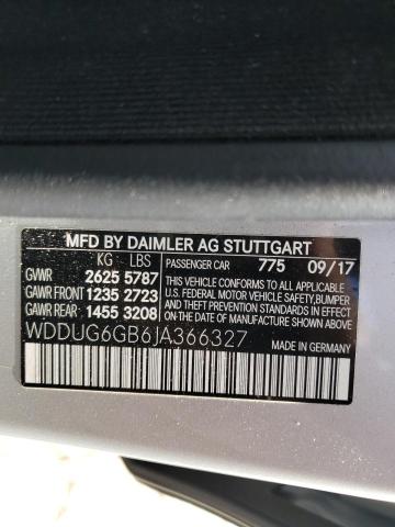 WDDUG6GB6JA366327 - 2018 MERCEDES-BENZ S 450 SILVER photo 12