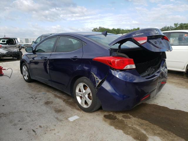 5NPDH4AE6DH175647 - 2013 HYUNDAI ELANTRA GLS BLUE photo 2