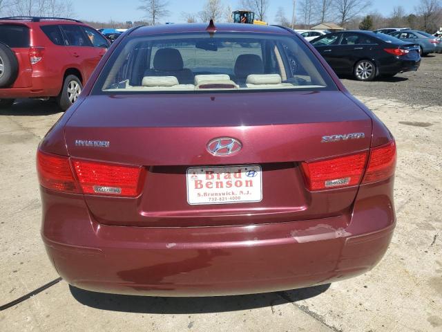 5NPET46C19H526823 - 2009 HYUNDAI SONATA GLS RED photo 6