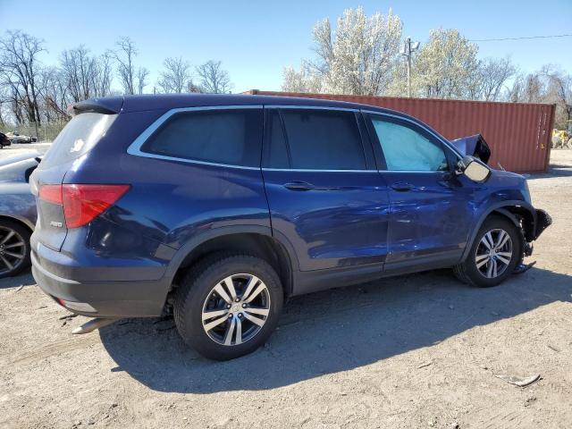 5FNYF6H61JB023707 - 2018 HONDA PILOT EXL BLUE photo 3