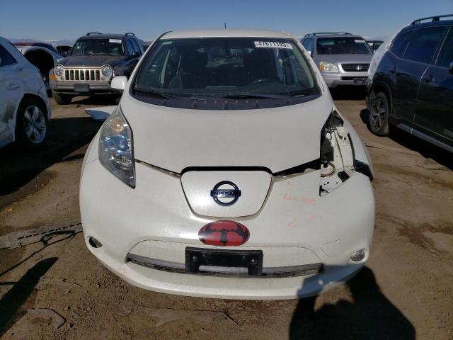 1N4AZ0CPXFC331460 - 2015 NISSAN LEAF S WHITE photo 5