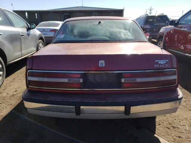 2G4WD14W2K1440615 - 1989 BUICK REGAL LIMITED MAROON photo 6