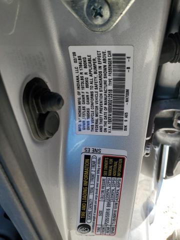 19XFA169X9E012518 - 2009 HONDA CIVIC EXL ნაცრისფერი ფოტო 12