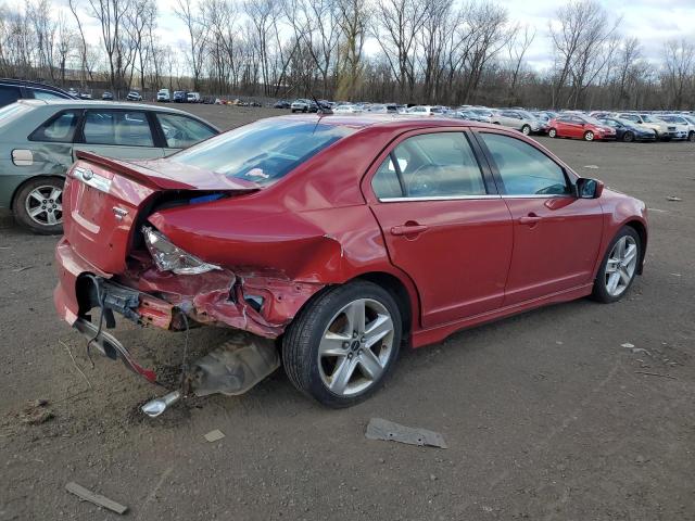 3FAHP0DC3AR229279 - 2010 FORD FUSION SPORT RED photo 3