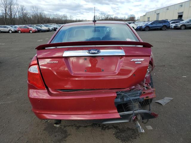 3FAHP0DC3AR229279 - 2010 FORD FUSION SPORT RED photo 6