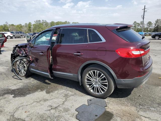 2LMPJ6LR5HBL10776 - 2017 LINCOLN MKX RESERVE Բորդո լուսանկար 2