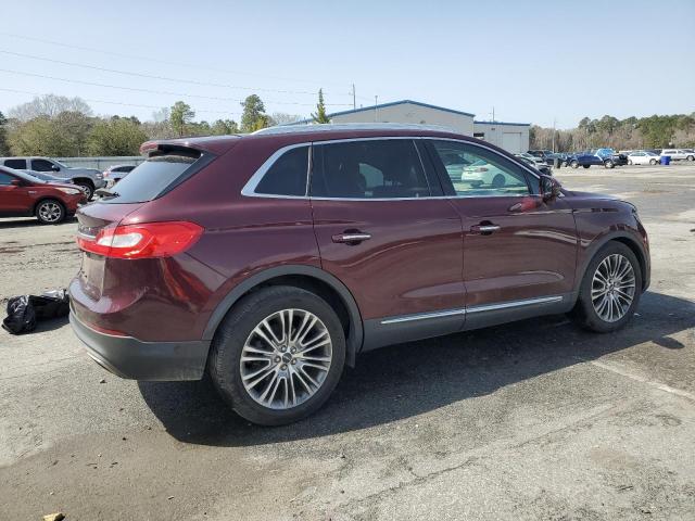 2LMPJ6LR5HBL10776 - 2017 LINCOLN MKX RESERVE Բորդո լուսանկար 3