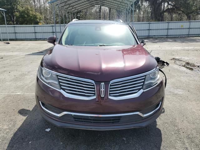 2LMPJ6LR5HBL10776 - 2017 LINCOLN MKX RESERVE Բորդո լուսանկար 5