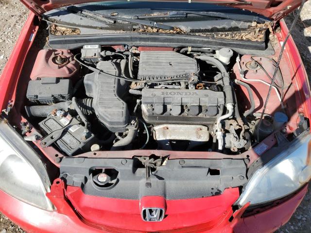 1HGEM22583L064466 - 2003 HONDA CIVIC LX RED photo 11