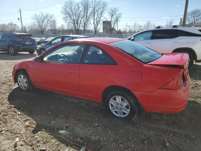 1HGEM22583L064466 - 2003 HONDA CIVIC LX RED photo 2