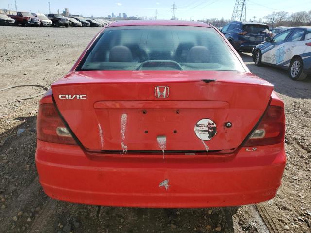 1HGEM22583L064466 - 2003 HONDA CIVIC LX RED photo 6