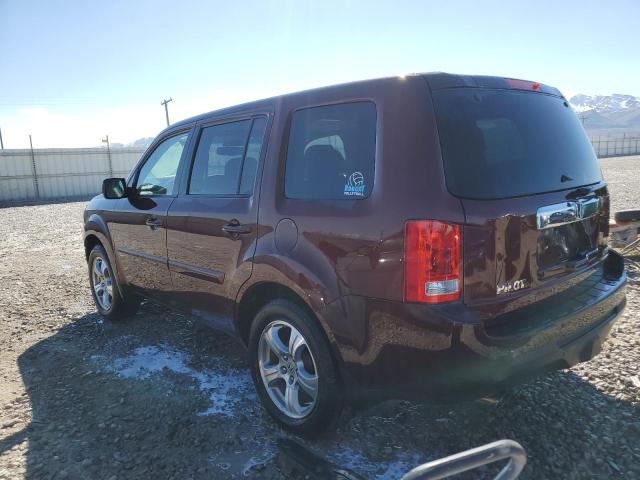 5FNYF4H58DB036356 - 2013 HONDA PILOT EXL BURGUNDY photo 2