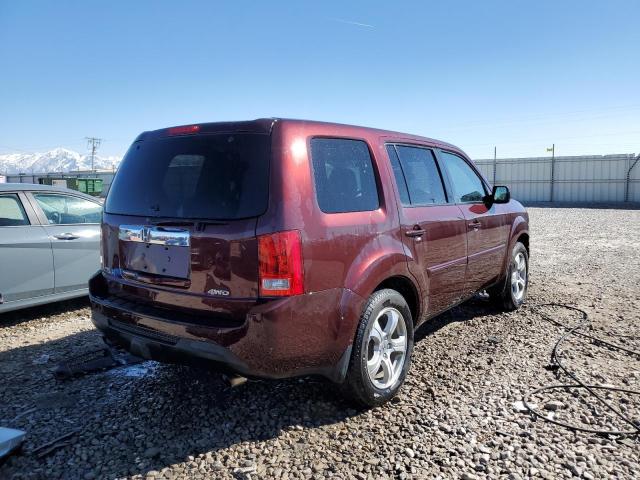 5FNYF4H58DB036356 - 2013 HONDA PILOT EXL BURGUNDY photo 3