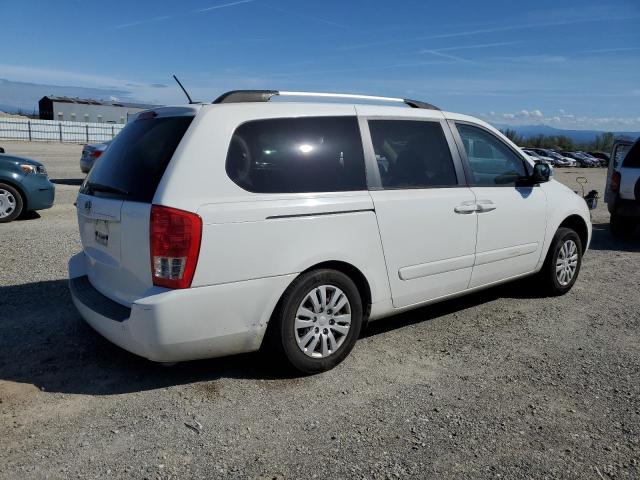 KNDMG4C79E6581029 - 2014 KIA SEDONA LX WHITE photo 3