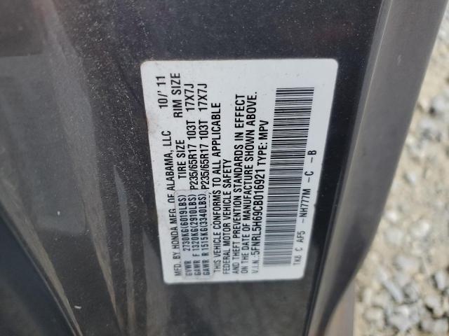 5FNRL5H69CB016921 - 2012 HONDA ODYSSEY EXL CHARCOAL photo 13