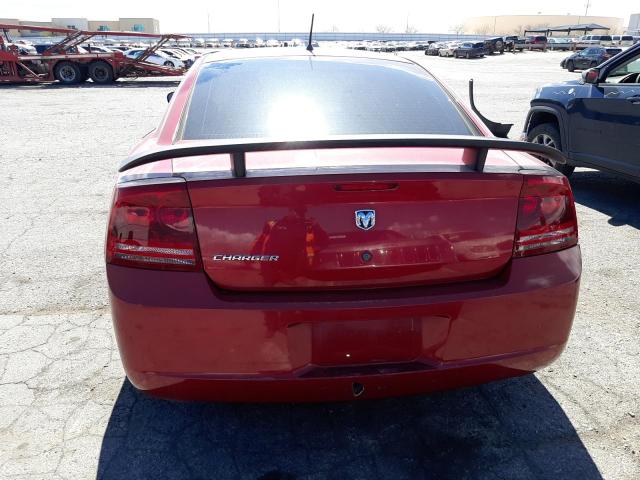 2B3KA43R28H198144 - 2008 DODGE CHARGER BURGUNDY photo 6