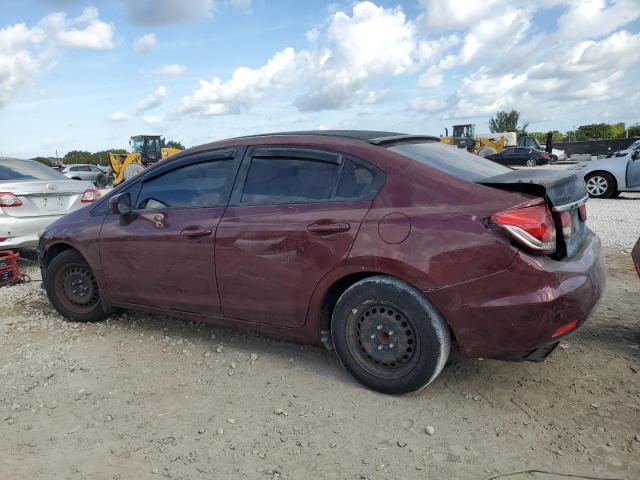 2HGFB2F56EH504611 - 2014 HONDA CIVIC LX BURGUNDY photo 2