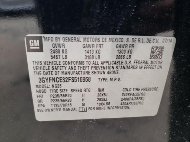 3GYFNCE32FS516968 - 2015 CADILLAC SRX PERFORMANCE COLLECTION Қара фото 14