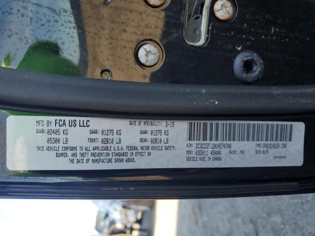 2C3CDZFJ2KH574706 - 2019 DODGE CHALLENGER R/T SCAT PACK BLACK photo 12