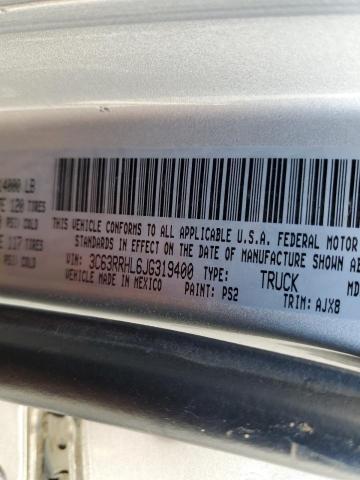 3C63RRHL6JG319400 - 2018 RAM 3500 SLT WHITE photo 12