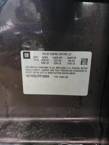 1G11C5SL7FF165834 - 2015 CHEVROLET MALIBU 1LT 棕色 照片 12