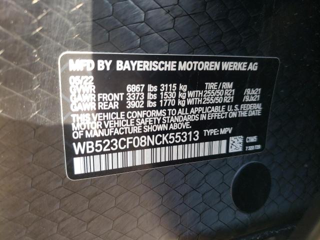 WB523CF08NCK55313 - 2022 BMW IX XDRIVE50 BLUE photo 14