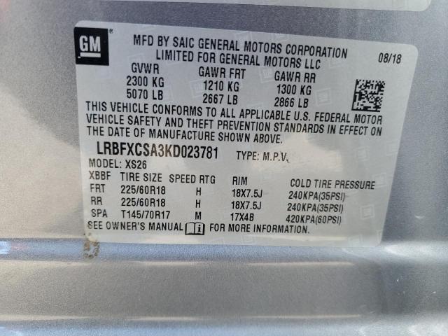 LRBFXCSA3KD023781 - 2019 BUICK ENVISION ESSENCE Gümüş foto 14