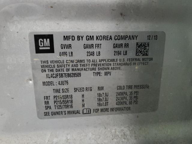 KL4CJFSB7EB628509 - 2014 BUICK ENCORE CONVENIENCE 银色 照片 13